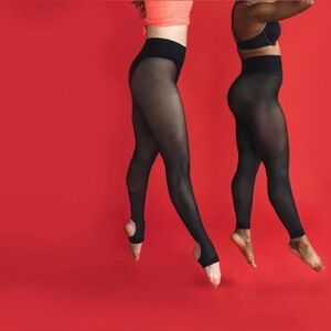 ‼️RARE‼️🎸SHEERTEX🎸🔥NWT🔥Sheer Black Footless Tights—S